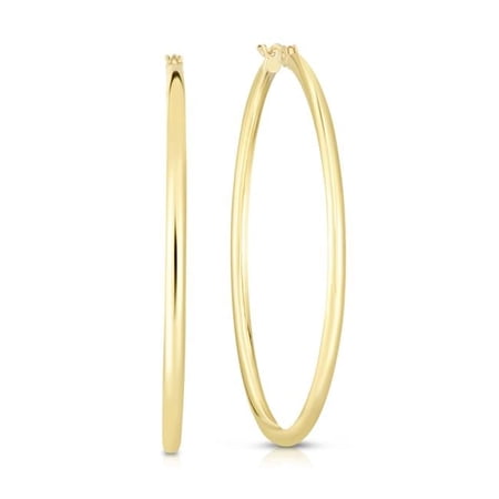 Royal Chain ER513 14K Tri Color Gold Diamond Cut Textured Earring with Hinged Clasp