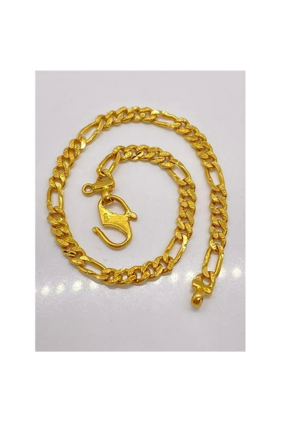 Royal Chain G22jhj 7 in. 22K Yellow Gold Polished Bracelet with W Lock
