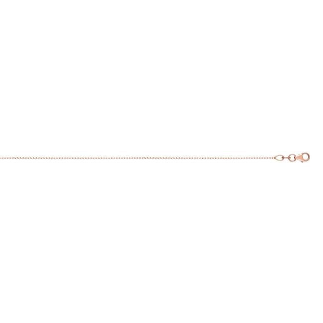 Royal Chain KVEPRF025-18 18 in. 18K Rose Gold Extendable Oval Cable ...
