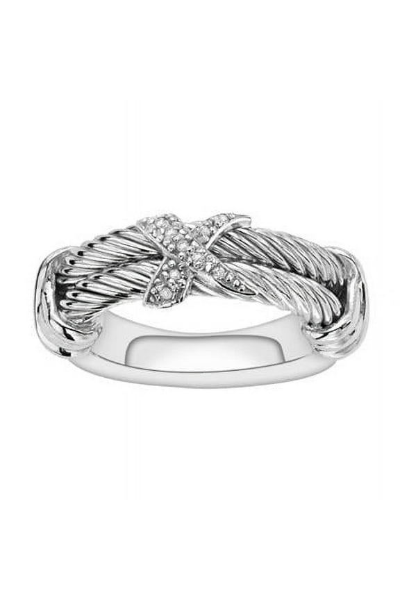 Royal Chain PGR6927-08 Sterling Silver Platinum Plating Ring, Size 8