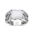 thumbnail image 1 of Royal Chain PGR7820-09 Sterling Silver White Agate Nugget Ring, Size 9, 1 of 1