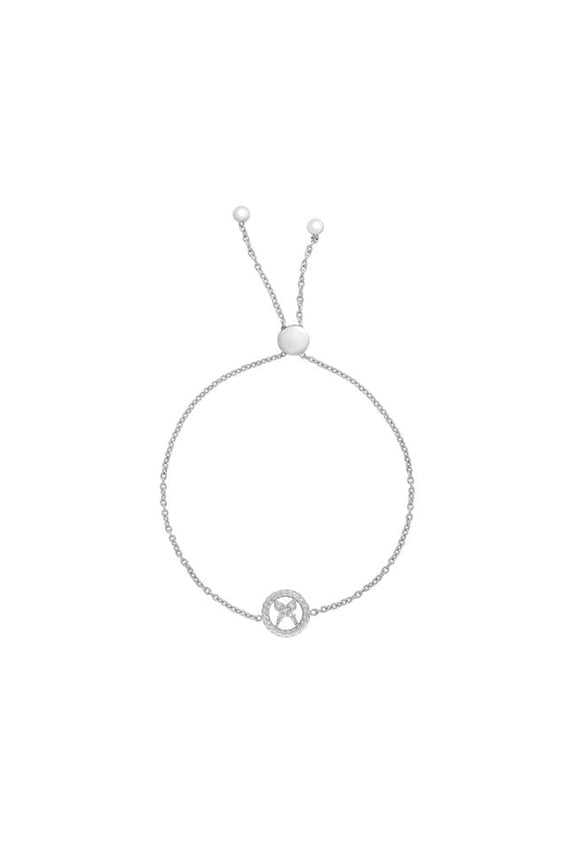 Royal Chain PGRC13438-0925 9.25 in. Sterling Silver Platinum Plating Textured Bracelet with Draw String Clasp