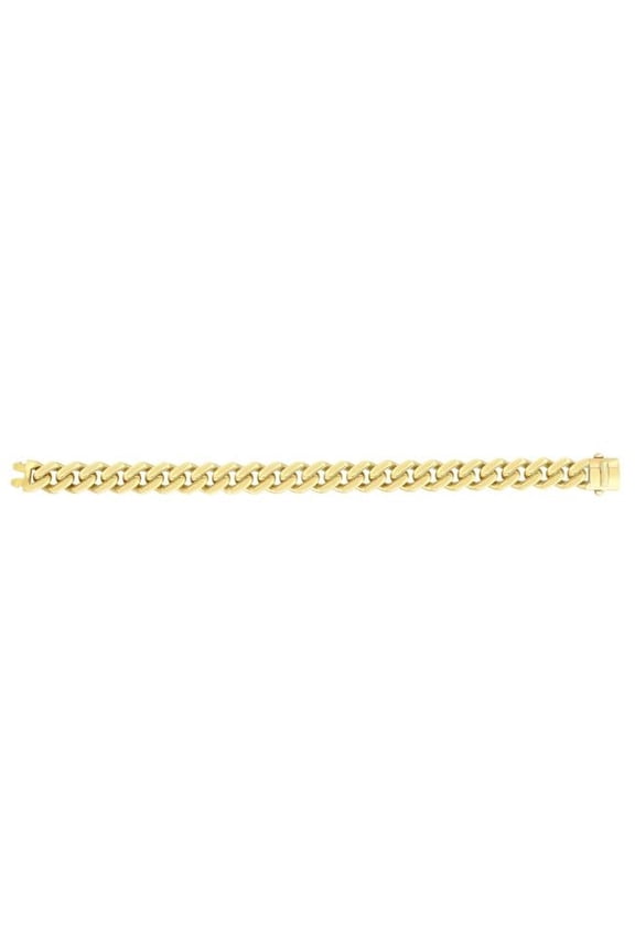 Royal Chain RC10337-07 7 in. 14K Yellow Gold Modern Lite Miami Cuban Chain with Box & Both Side Push Clasp