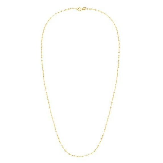Royal Chain RC11243-18 18 in. 14K Yellow Gold Mirror Rolo Chain with Lobster Clasp