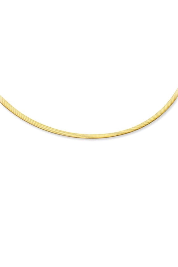 Royal Chain RSA4-08 8 in. 14K Two Tone Gold Reversible Omega Chain with Box & 1 Side Push Clasp