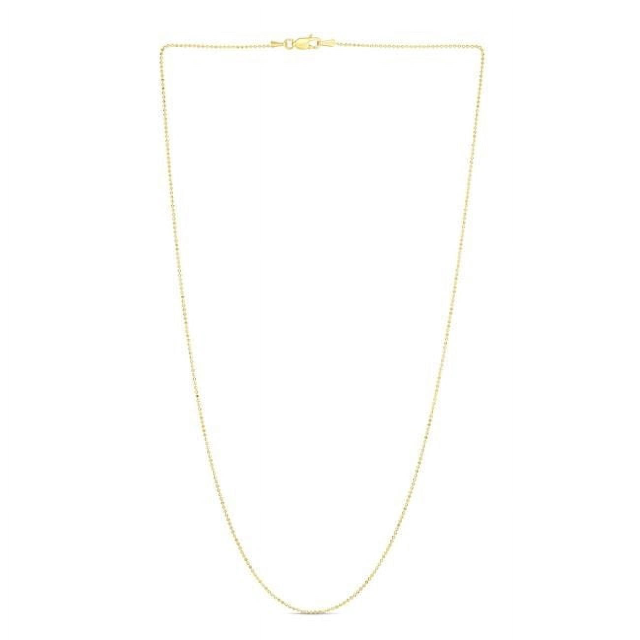 Royal Chain Royal Chain SBD100-18 18 in. 14K Yellow Gold Bead Chain with Lobster ...