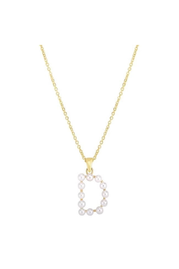 Royal Chain SETD3123-18 18 in. 14K Yellow Gold Initial D Pendant Chain Necklace