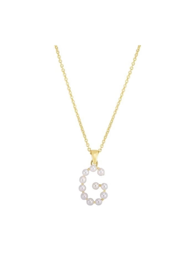 Royal Chain SETG3123-18 18 in. 14K Yellow Gold Initial G Pendant Chain Necklace