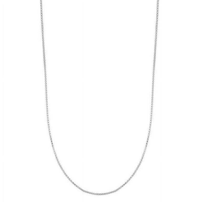 Royal Chain AGAPOP180-22 Sterling Silver Diamond Cut Textured Adjustable Popcorn Chain & Lobster Clasp