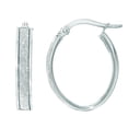 thumbnail image 1 of Royal Chain WER2932 14K White Gold Glitter Earring with Hinged Clasp, 1 of 1