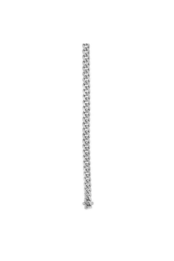 Royal Chain WNMC150-24 24 in. 14K White Gold Classic Miami Cuban Chain with Box & Figure 8 Clasp