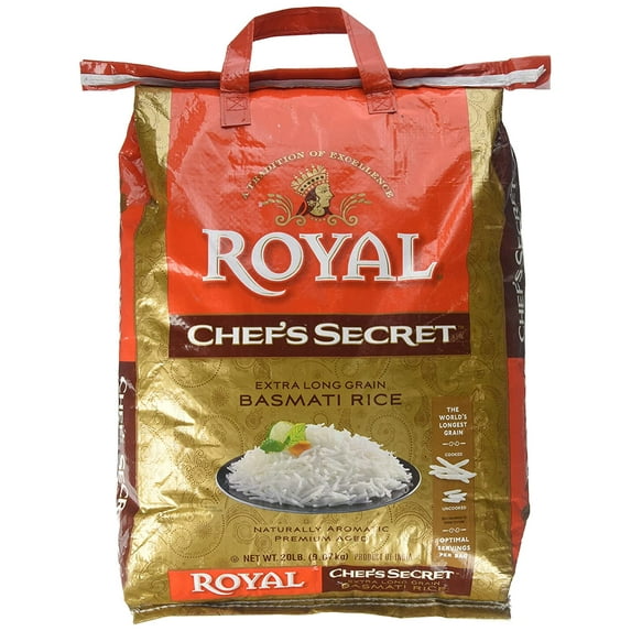 Royal Chef's Secret Extra Long Basmati Rice, 20 Pound Bag - Walmart.com