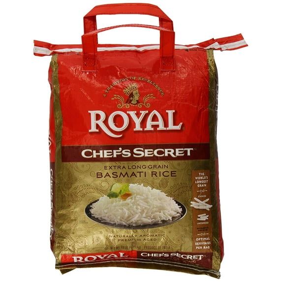 Royal Chef's Secret Extra Long Grain Basmati Rice, 10 Pound - PACK OF 4