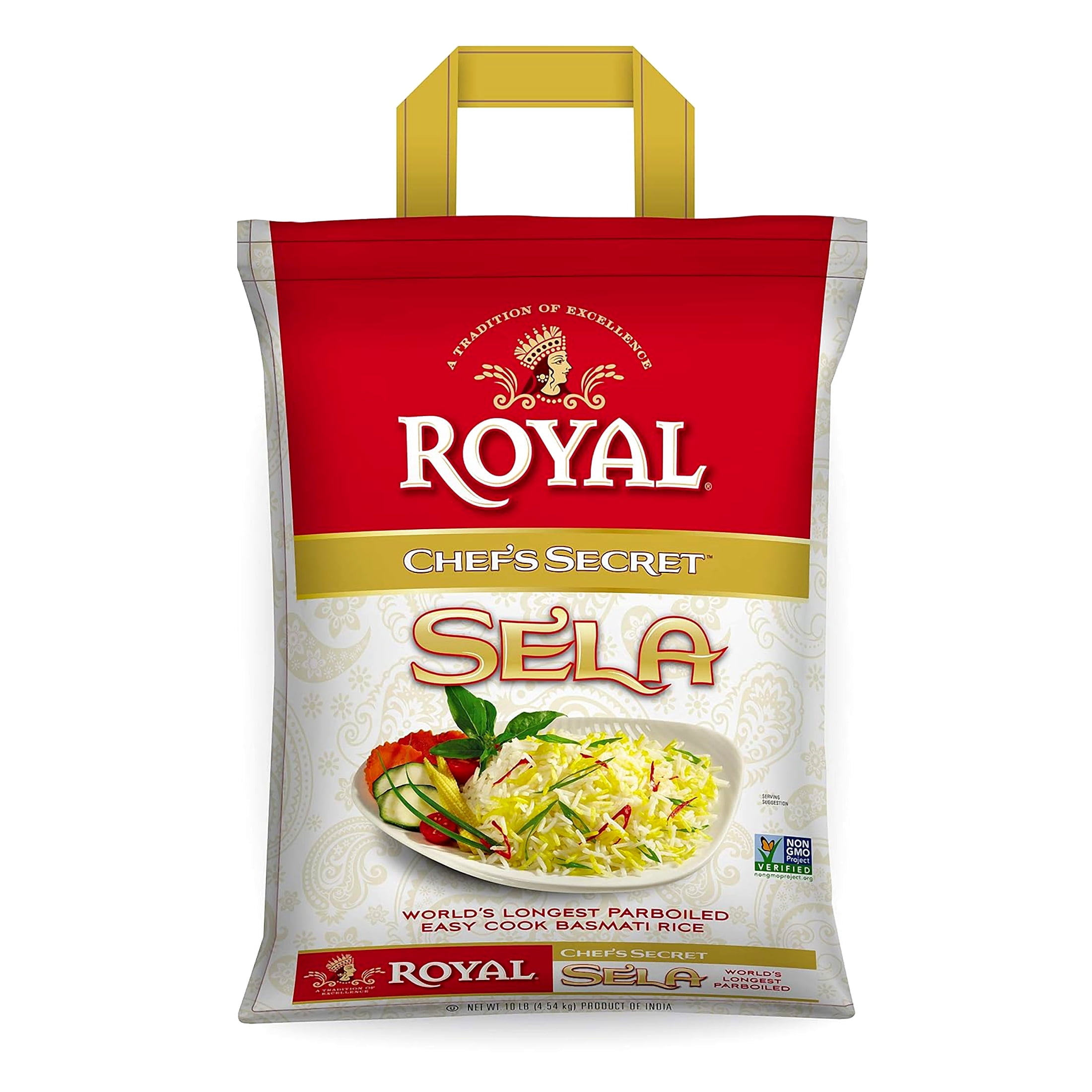 Secret Rice Royal Chef’s Secret Extra Long Sella Basmati Rice, Uncooked, 10 lb ...