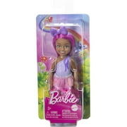 Royal Chelsea Barbie Doll with Pink Hair, Colorful Printed Skirt