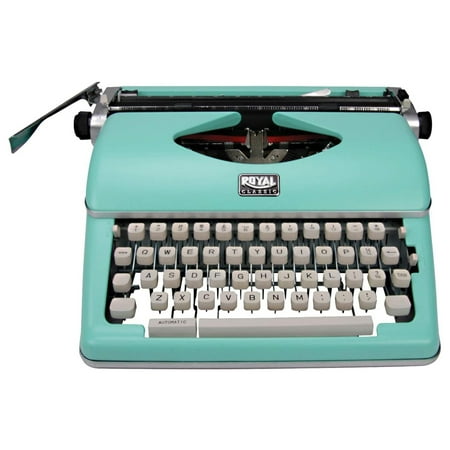 Royal Classic Manual Metal Typewriter Machine with Storage Case, Mint