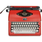 Royal Classic Manual Metal Typewriter Machine with Storage Case, Red