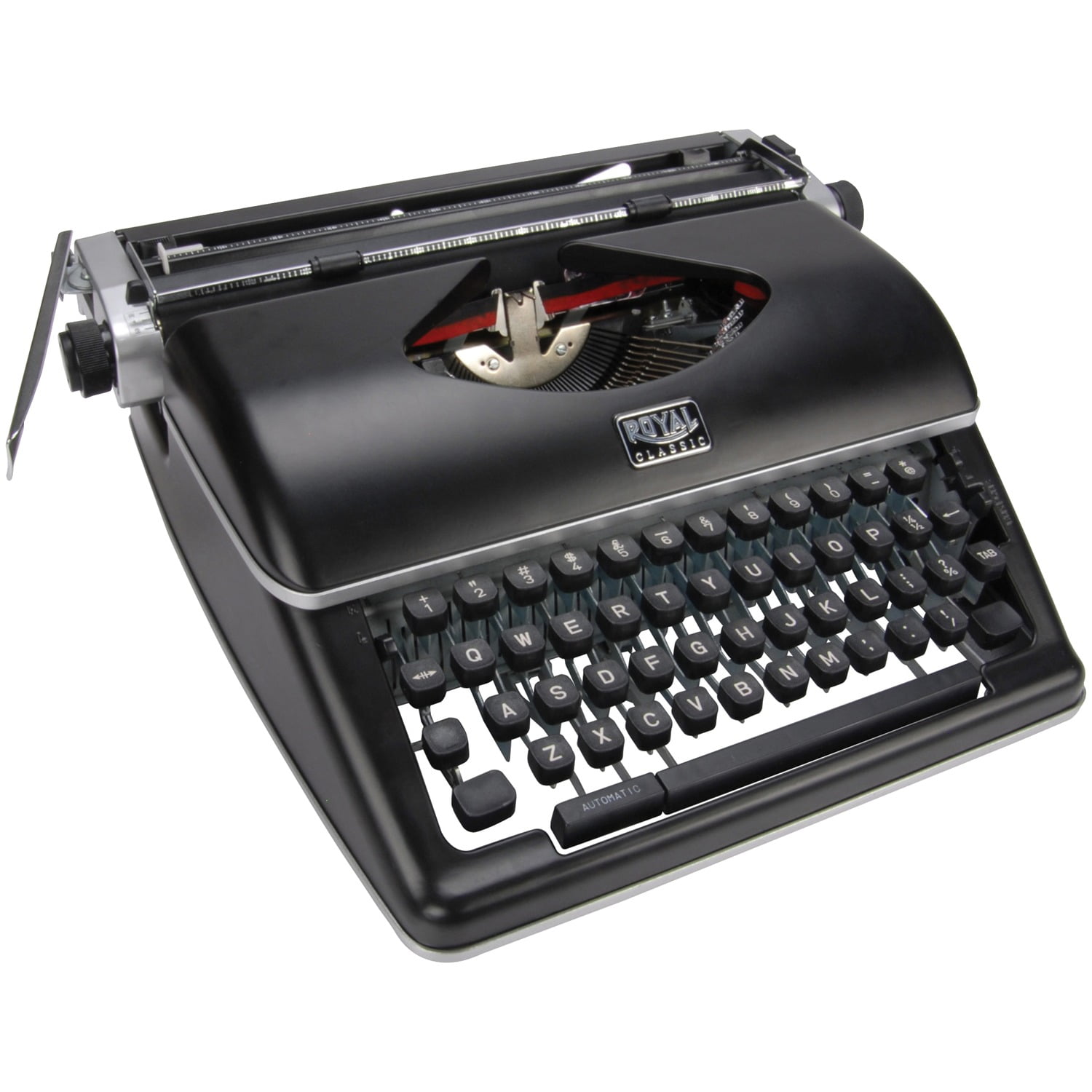 Royal Black Portable Manual Typewriter with Metal Housing