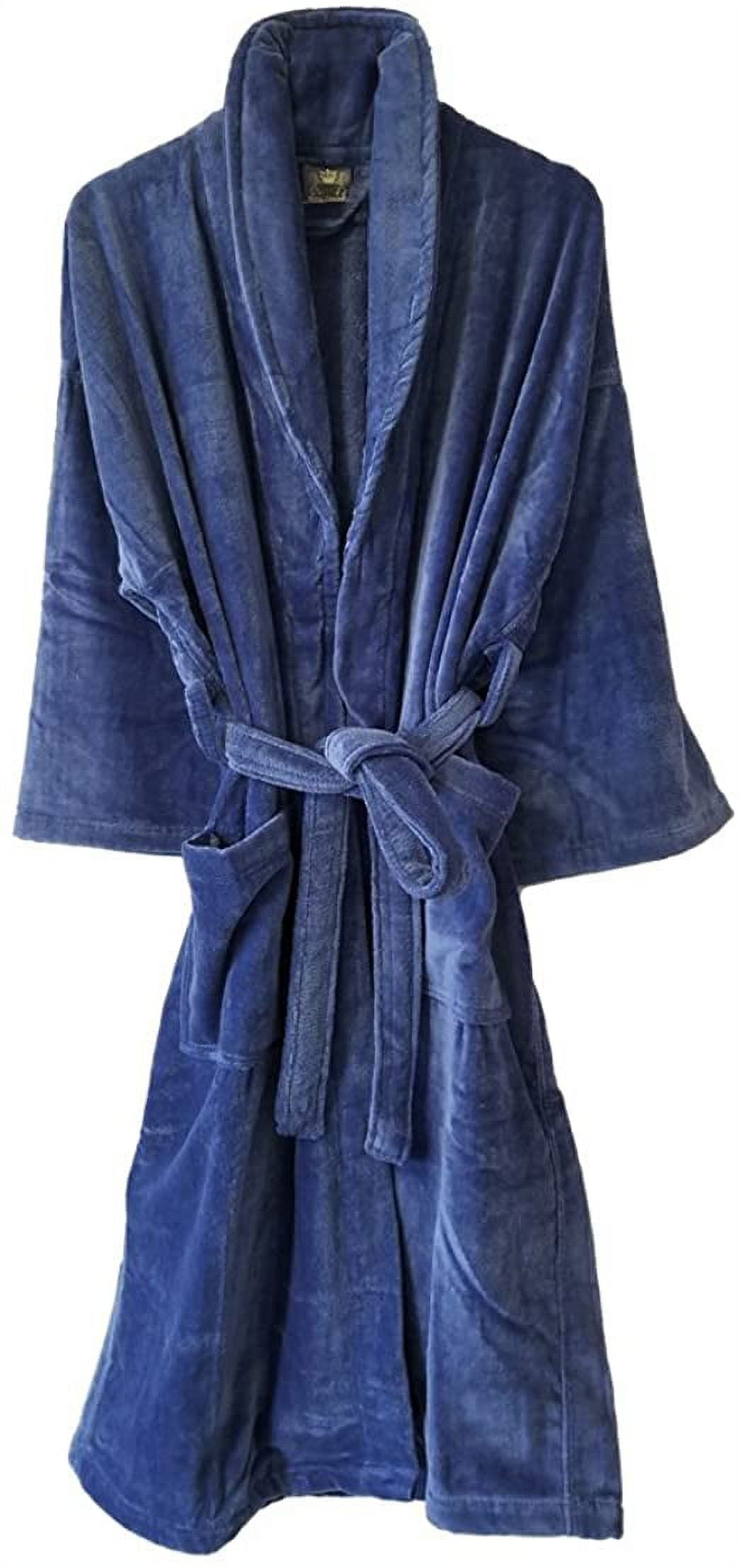 Royal Comfort 2 Luxurious Spa Bath Robes Shawl 100% Cotton 3.5 lbs ...