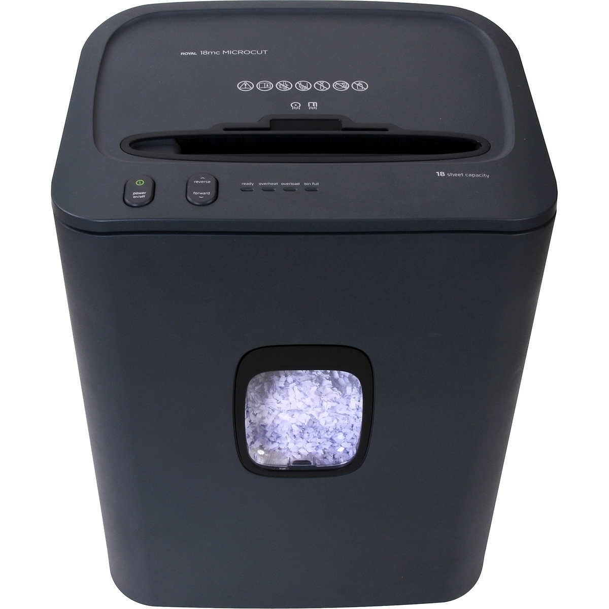 Royal Consumer Micro-Cut P3 Paper Shredder, 18 Sheet, Black/Silver