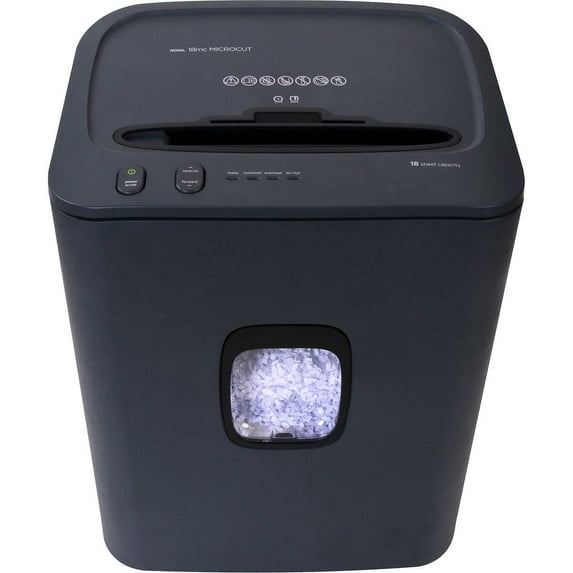 Royal Consumer Micro-Cut P3 Paper Shredder, 18 Sheet, Black/Silver