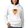 thumbnail image 1 of Royal Corgi Smiling Royal Crown Hoodie Women -Image by Shutterstock, Female 5X-Large, 1 of 4