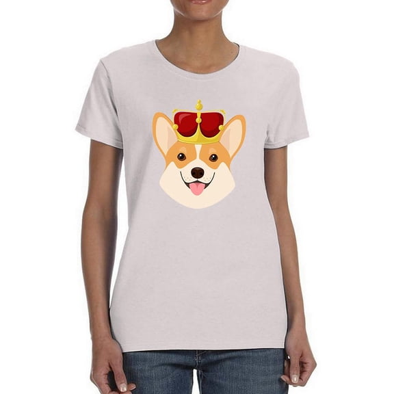 Royal Corgi W Crown T-Shirt Women -Image by Shutterstock, Female Medium
