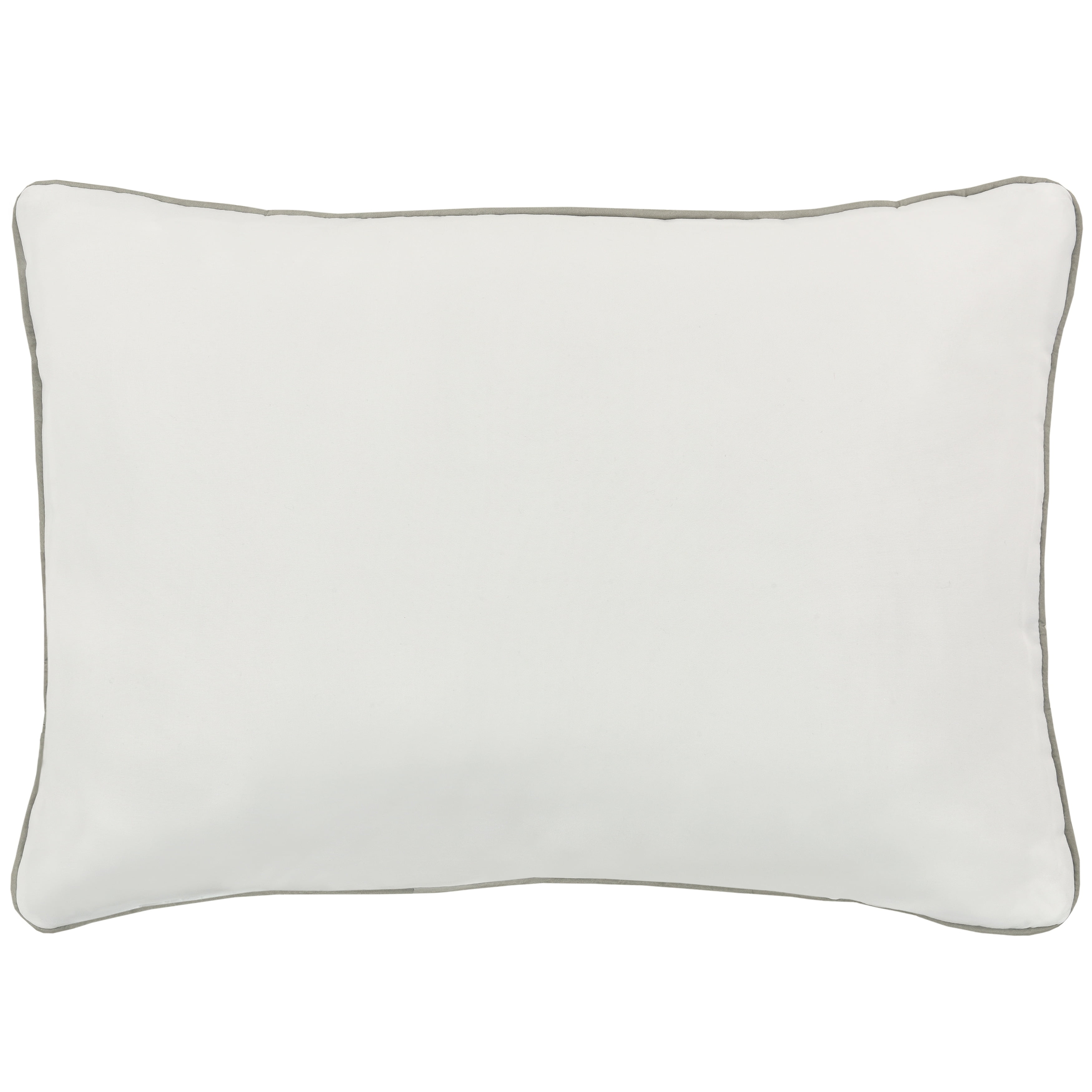 Embroidered White and Sage Rectangular Boudoir Pillow