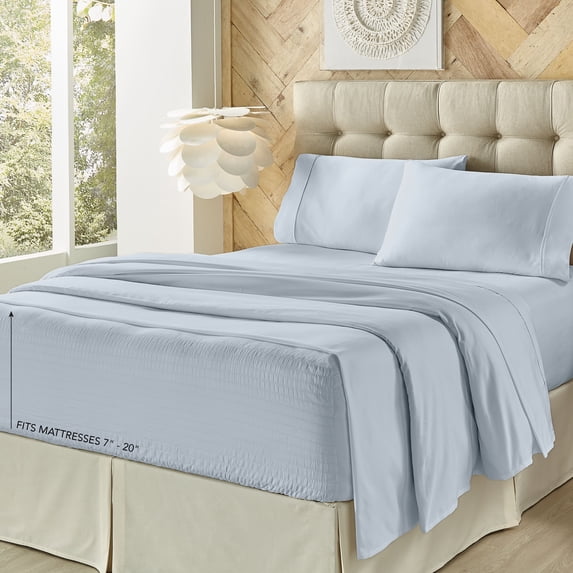 Royal Court Royal Fit Coolmax Sheet Set Light Blue Queen