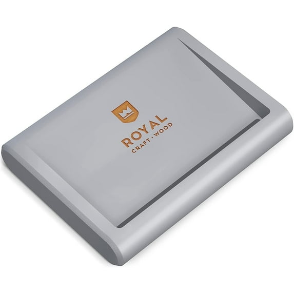 Royal Craft Wood Bamboo Soap Dish, Soap Dish with Slanted Waterfall Design, Bathroom and Shower Soap Holder, Self Draining Kitchen Soap Tray (1 Piece, Gray)