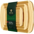 thumbnail image 1 of Royal Craft Wood Bamboo Cutting Board Set of 3 – Wooden Cutting Boards for Kitchen, Large Cutting Board Set of Wood Cutting Boards for Kitchen, Food Prep for Meat, Cheese & and Vegetables, 1 of 7
