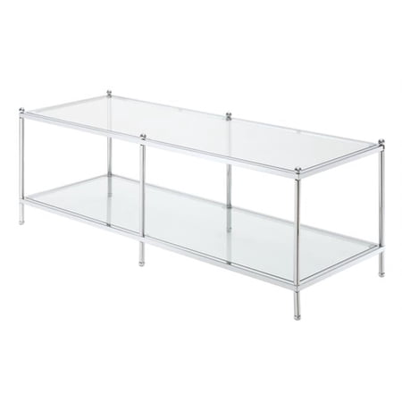 Royal Crest Coffee Table, Sturdy Chrome