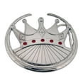 thumbnail image 1 of Royal Crown Belt Buckle Fleur de lis bling Bride Silver Metal Princess Fashion, 1 of 2
