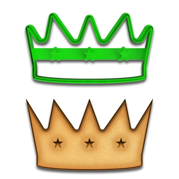 Royal Crown Cookie Cutter & Stamp - 4x2", Perfect for King, Queen, and Celebration Baking