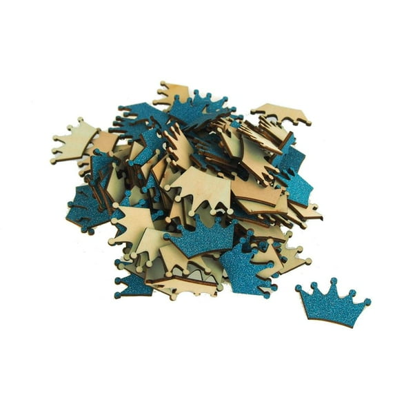 Royal Crown Glitter Wood Favors, 1-1/2-Inch