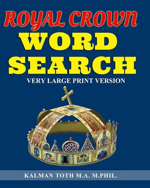 Royal Crown Word Search: Very Large Print Version, (Paperback)