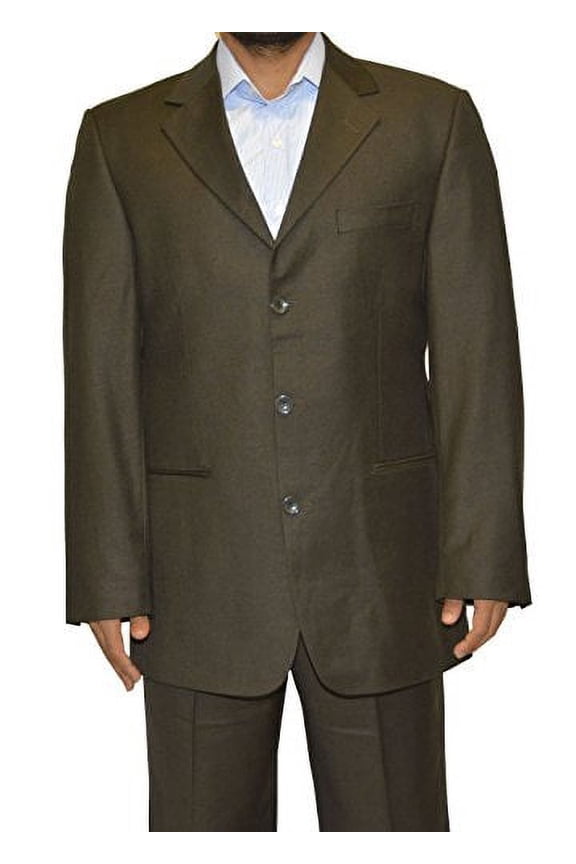 Mens Wool 3 Button Fashion Slim Fit Suit - Made in Italy (US 40(EU 50), Charcoal Gray)