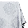 thumbnail image 1 of Royal Damask Chenille Upholstery Brocade Satin Jacquard Fabric 56/58 Inch Heavyweight Paisley Floral Polyester By The Yard For Sewing & Upholstery - Off White / Grey (1 Yard), 1 of 3