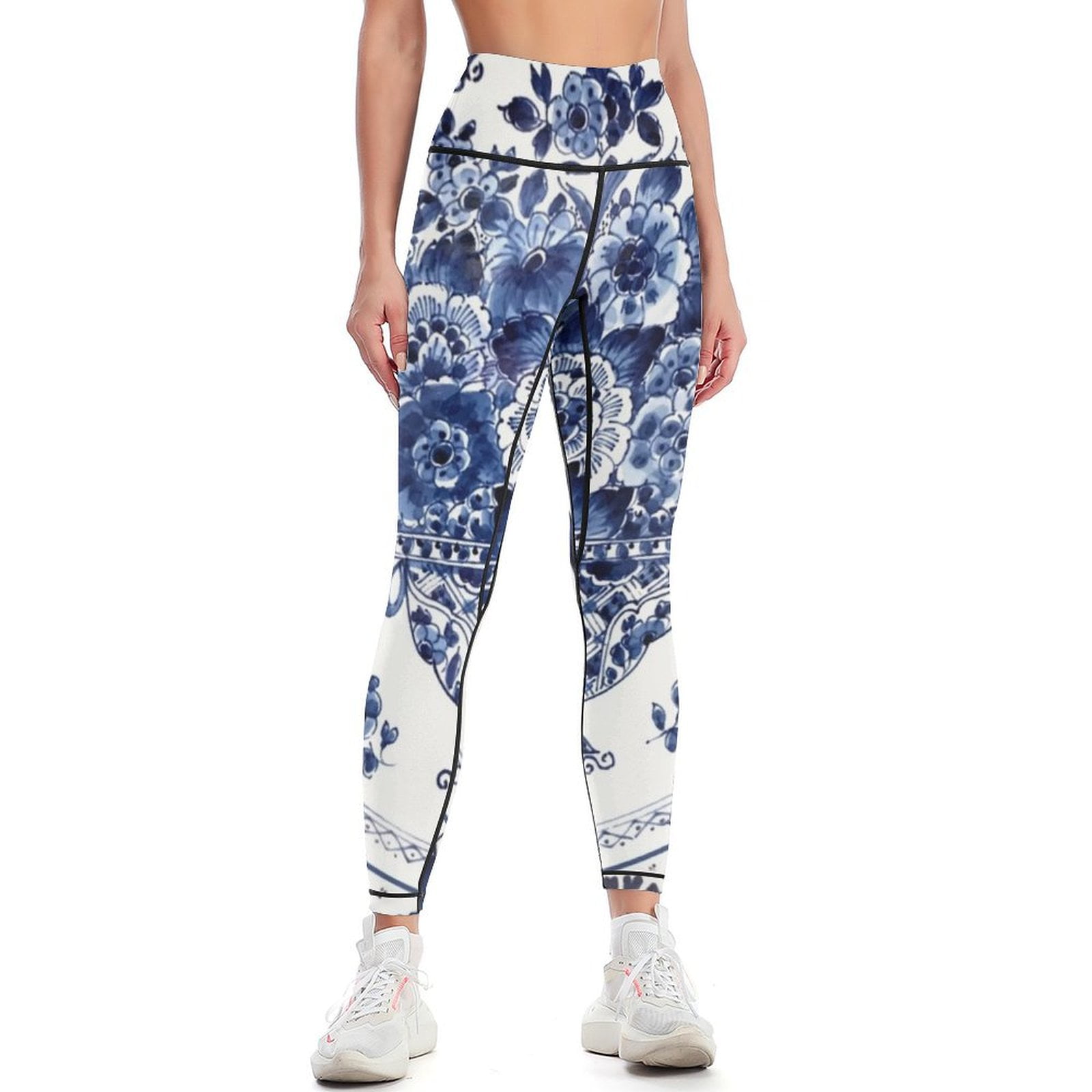 Knit Suspender Leggings - Fresh Blue
