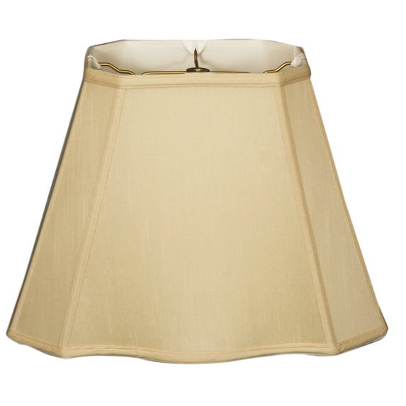 Royal Designs 10" Fancy Bottom Rectangle Lamp Shade Beige
