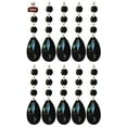 thumbnail image 1 of Royal Designs 10 Pack Chandelier Replacement Crystal Prisms Black Almond Three Bead Polished Brass, 1 of 1