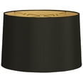 thumbnail image 1 of Royal Designs 10" Shallow Drum Hardback Lamp Shade Black, 1 of 2