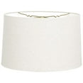 thumbnail image 1 of Royal Designs 10" Shallow Drum Hardback Lamp Shade Linen White, 1 of 2