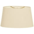 thumbnail image 1 of Royal Designs 10" Shallow Oval Hardback Lamp Shade Beige, 1 of 2