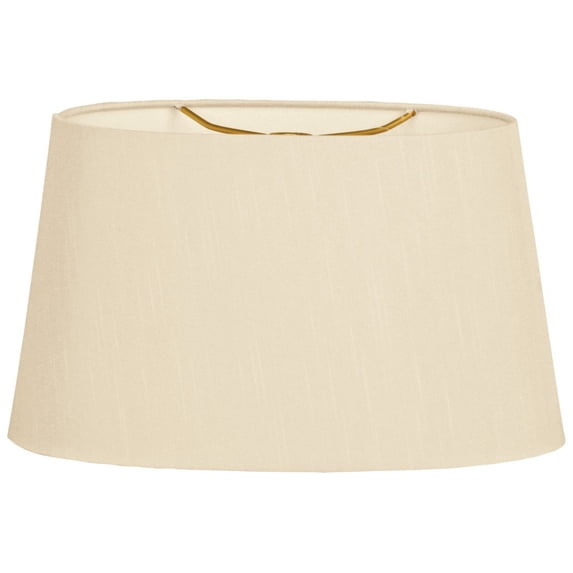 Royal Designs 10" Shallow Oval Hardback Lamp Shade Beige