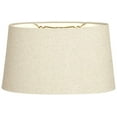 thumbnail image 1 of Royal Designs 10" Shallow Oval Hardback Lamp Shade Linen Beige, 1 of 2