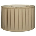 thumbnail image 1 of Royal Designs 12" Shallow Drum English Box Pleat Lamp Shade Beige, 1 of 2