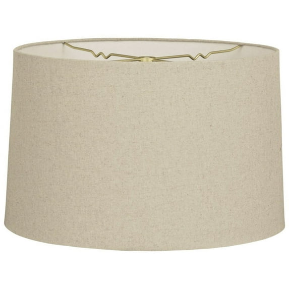 Royal Designs 12" Shallow Drum Hardback Lamp Shade Linen Cream