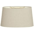 thumbnail image 1 of Royal Designs 12" Shallow Oval Hardback Lamp Shade Linen Cream, 1 of 2