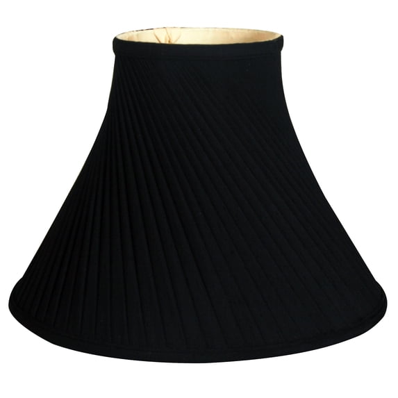 Royal Designs 12" Twisted Pleat Lamp Shade Black with Gold Lining